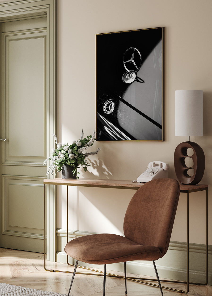 Mercedes Benz Schwarzweiß-Poster - Posterbox.dk