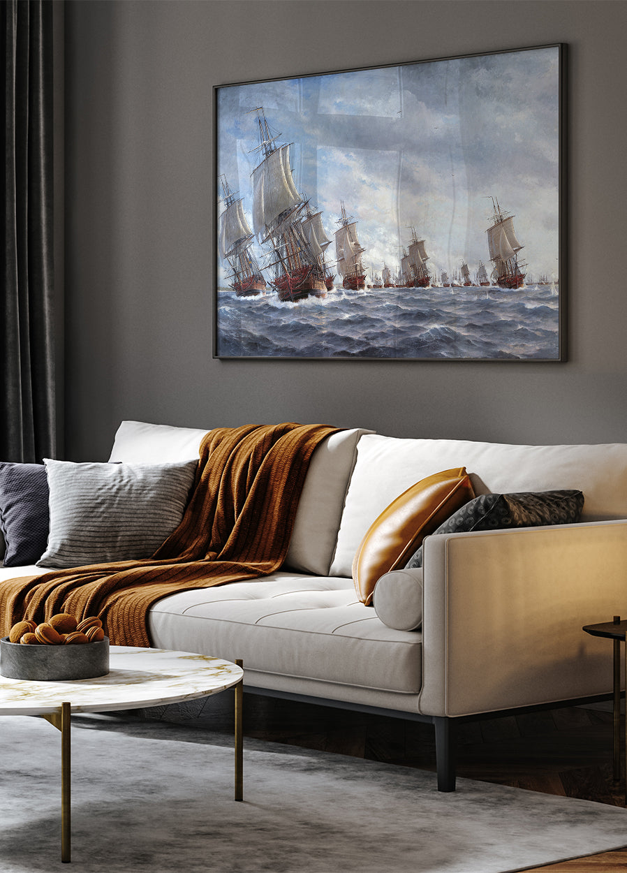 Seeschlacht von Jacob Hagg Poster - Posterbox.dk