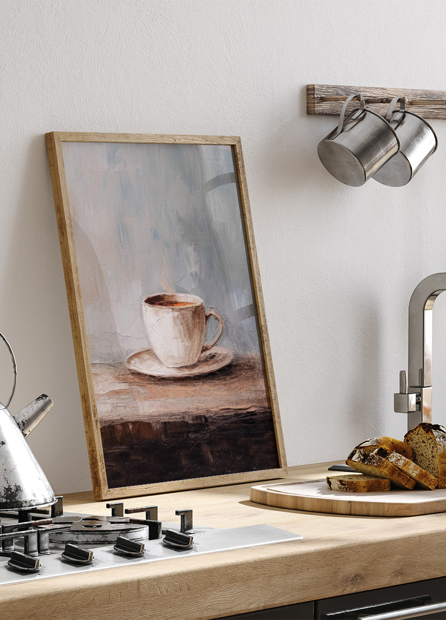 Neutrales Coffee Art Moody Kitchen Poster - Posterbox.dk
