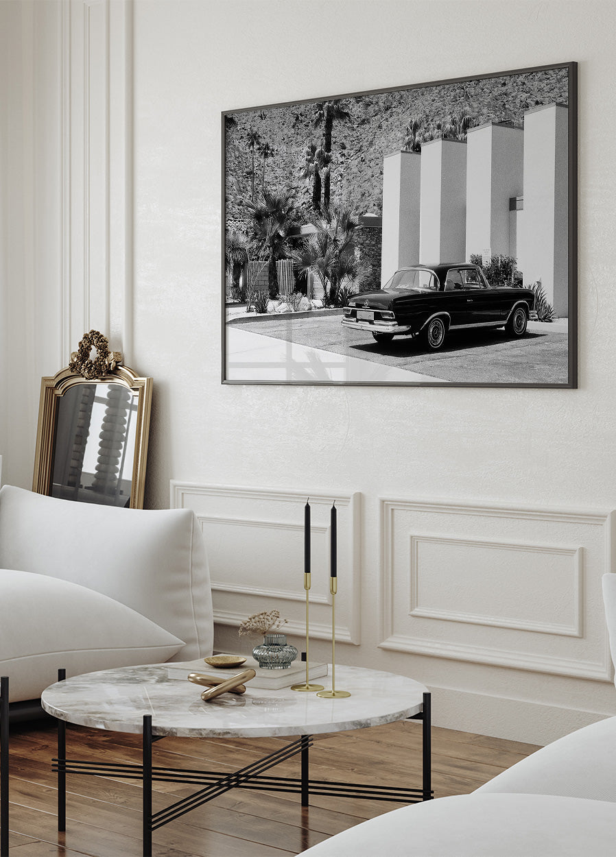 Altes Auto in Palm Springs Poster - Posterbox.dk