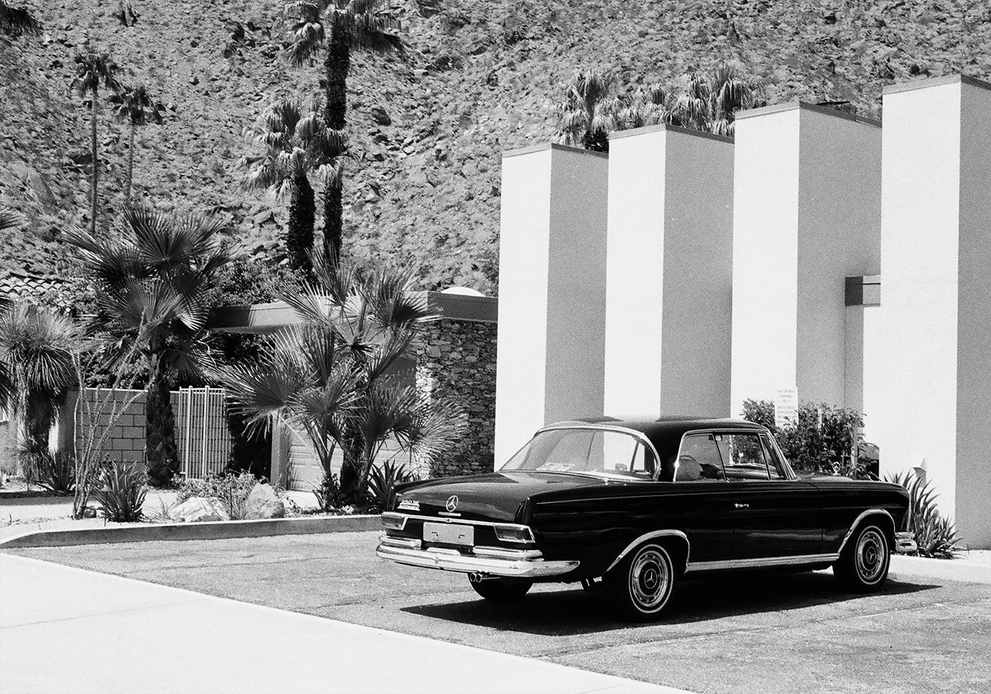 Altes Auto in Palm Springs Poster - Posterbox.dk