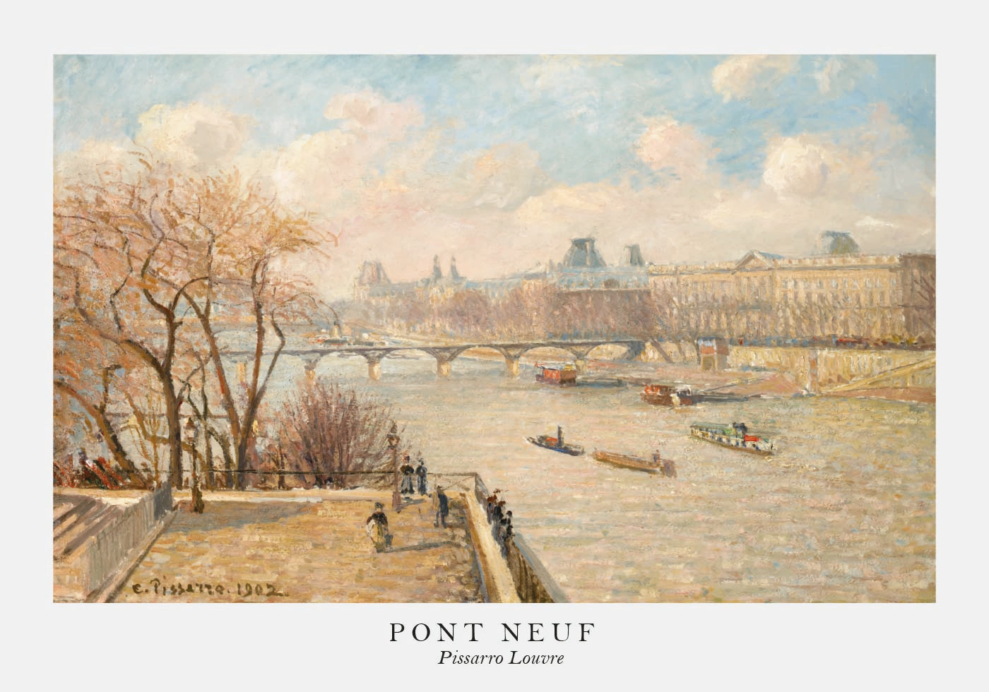 Pissarro Louvre von Pont Neuf Poster - Posterbox.dk