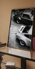 Klassisches Porsche in Schwarz-Weiß-Poster - Posterbox.dk