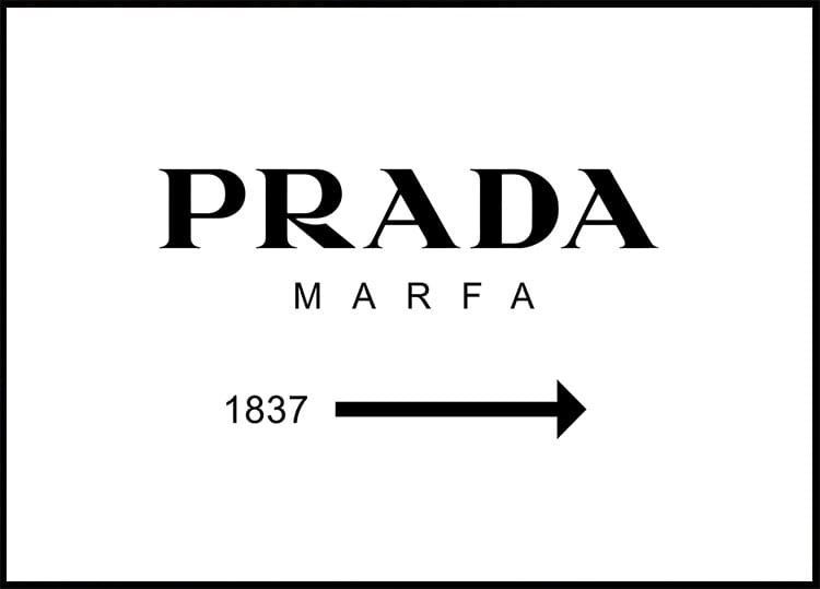 Prada Marfa Minimalistisches Poster - Posterbox.dk