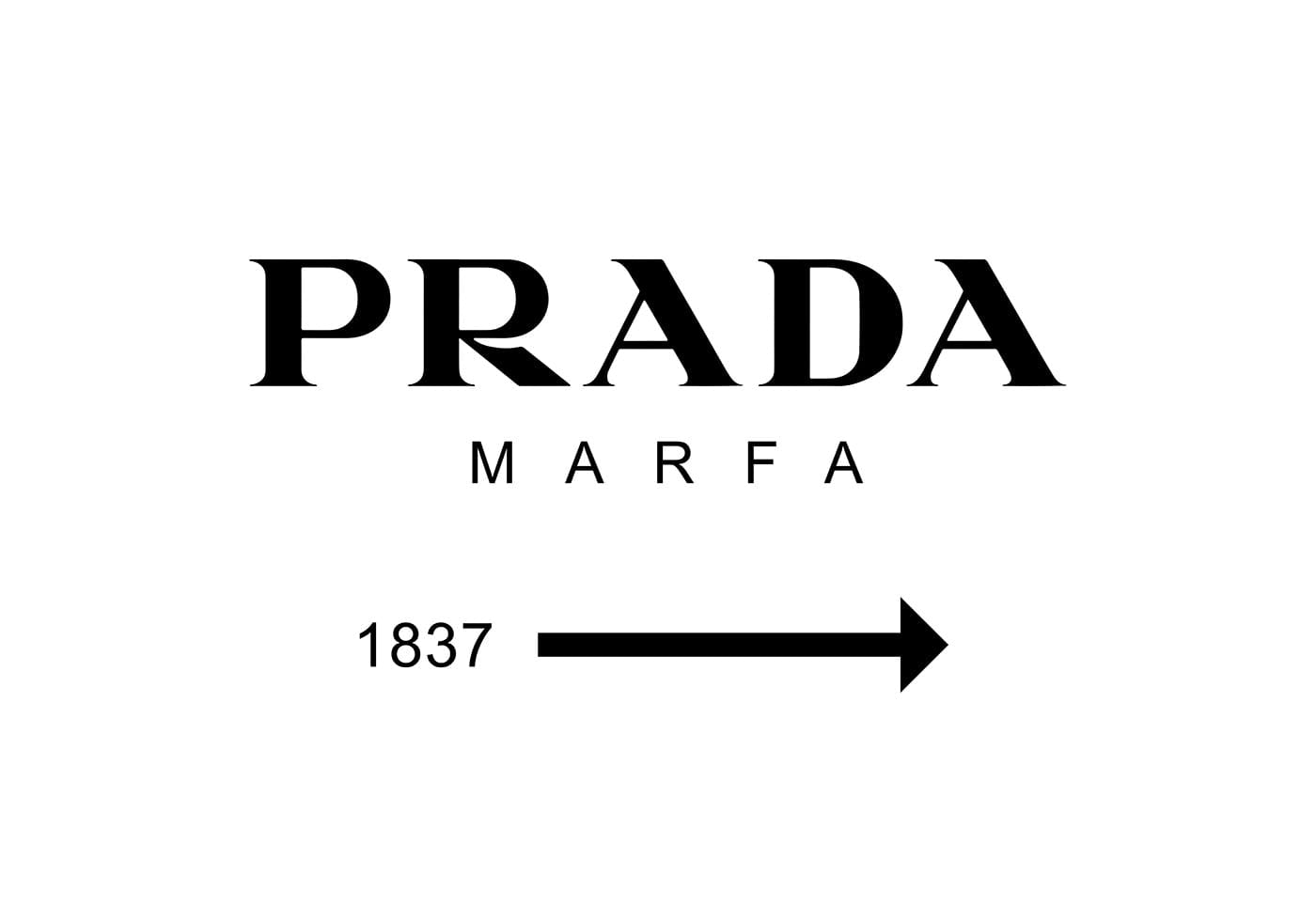 Prada Marfa Minimalistisches Poster - Posterbox.dk