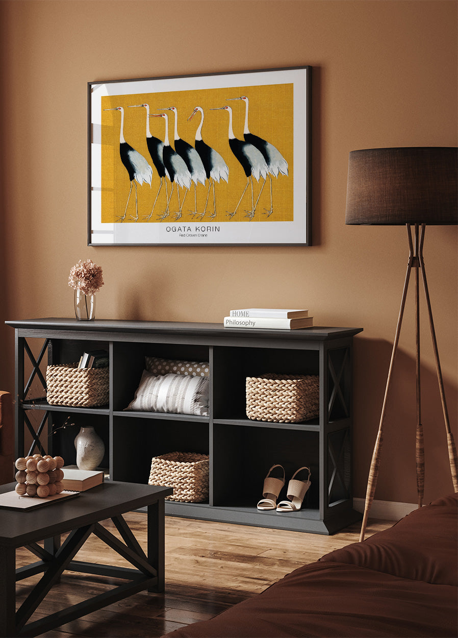 Roter Kronenkranich von Ogata Korin Poster - Posterbox.dk