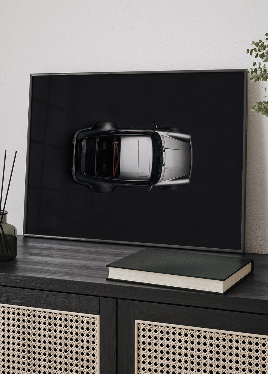 Retro Porsche 911 Graues Poster - Posterbox.dk