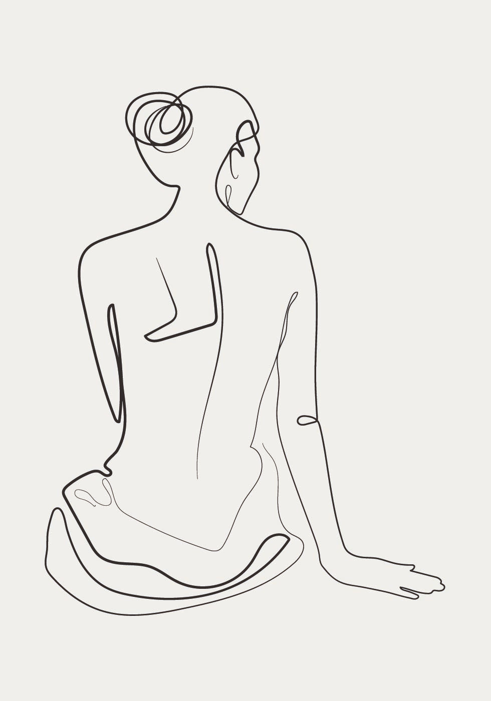 Formen Line Art Nr. 1 Poster - Posterbox.dk