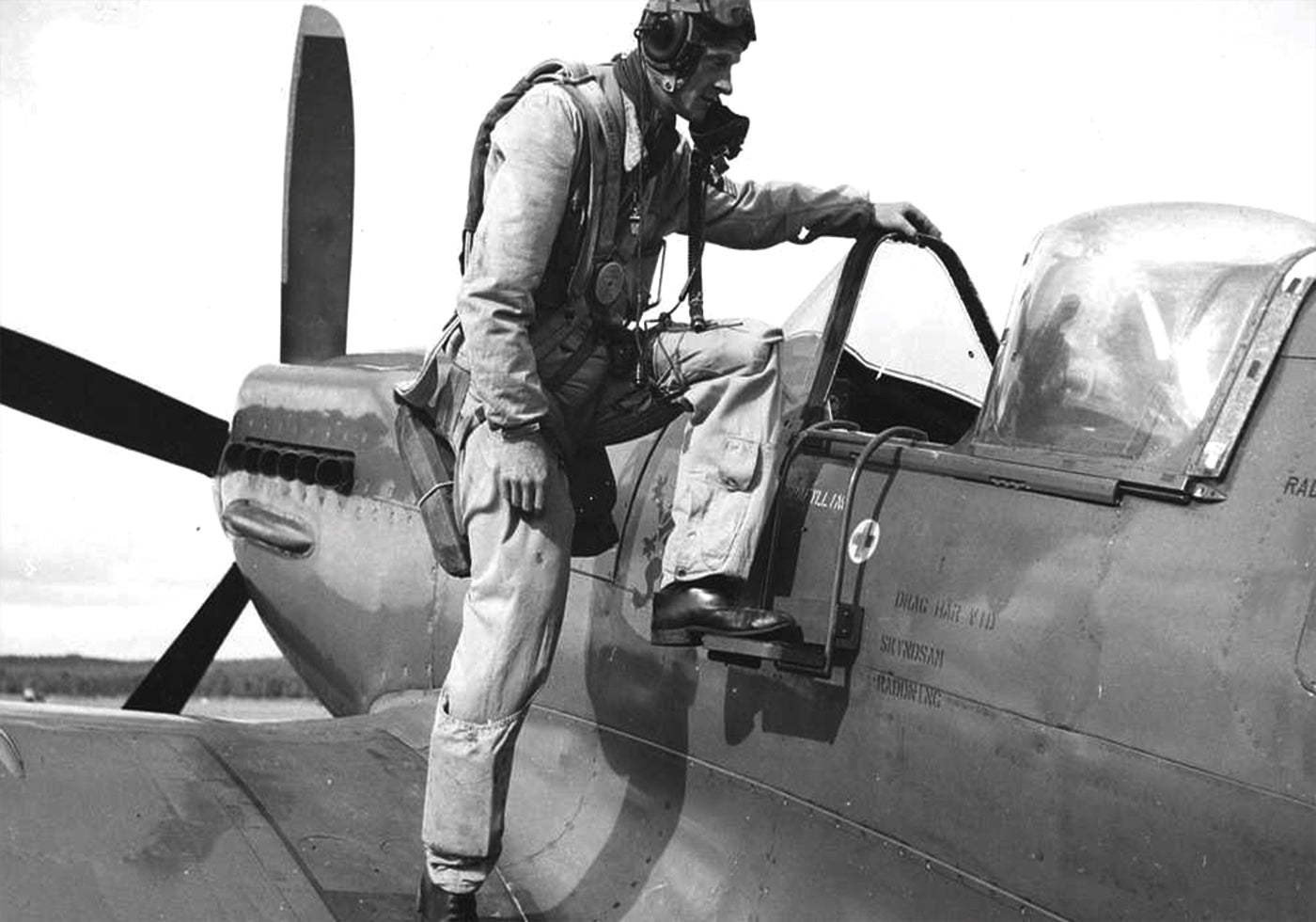 Spitfire Pilot Poster - Posterbox.dk