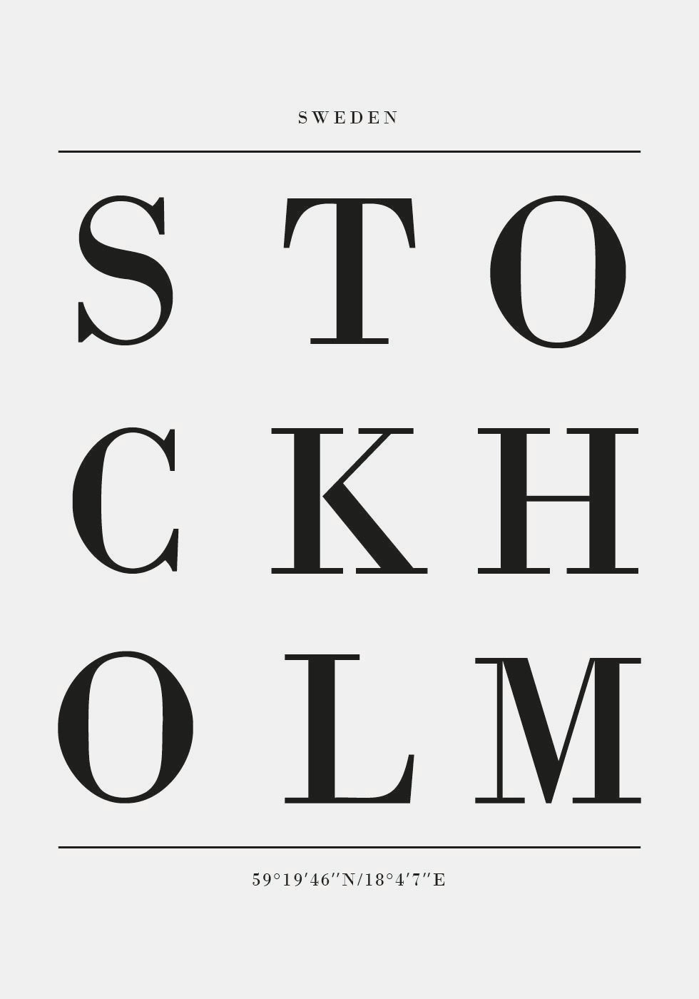 Stockholm Nr. 2 Poster - Posterbox.no