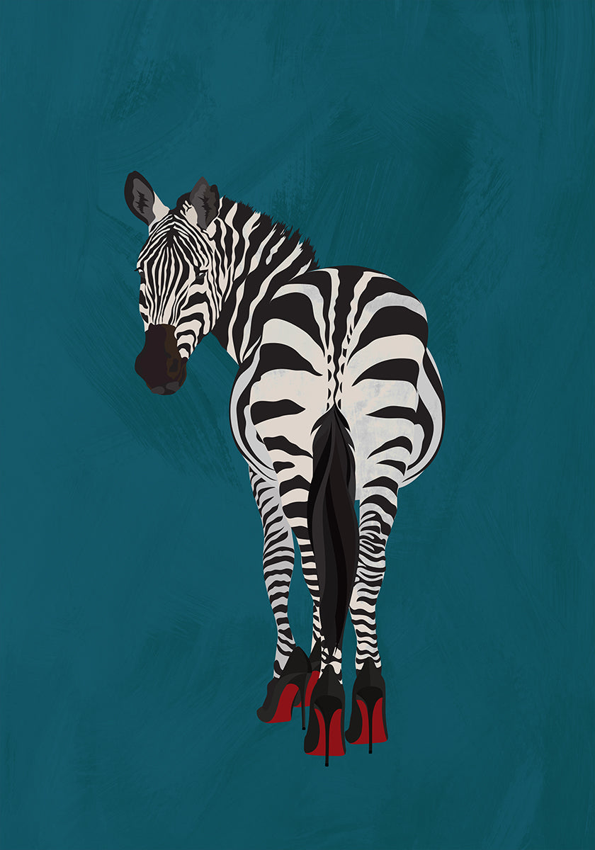 Poster mit Zebra-Absätzen