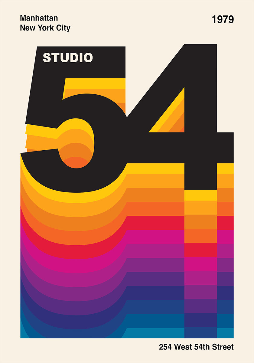 Studio 54 Retro-Design-Poster