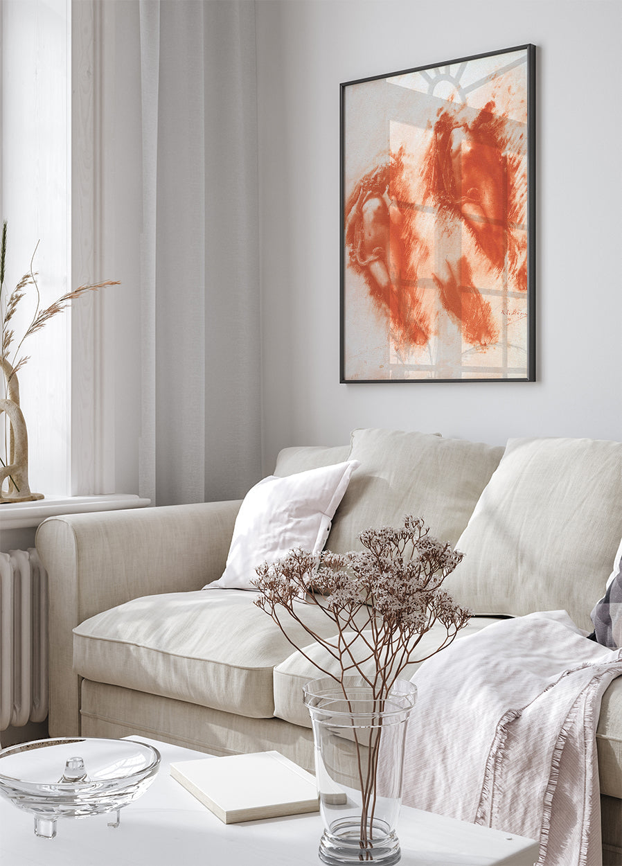 Studie in Orange von René Le Bègue Poster - Posterbox.dk