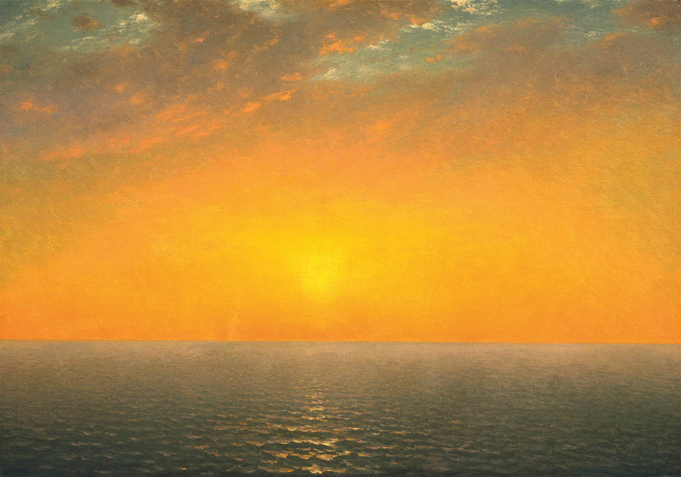 Sonnenuntergang am Meer von John Frederick Kensett Poster - Posterbox.dk