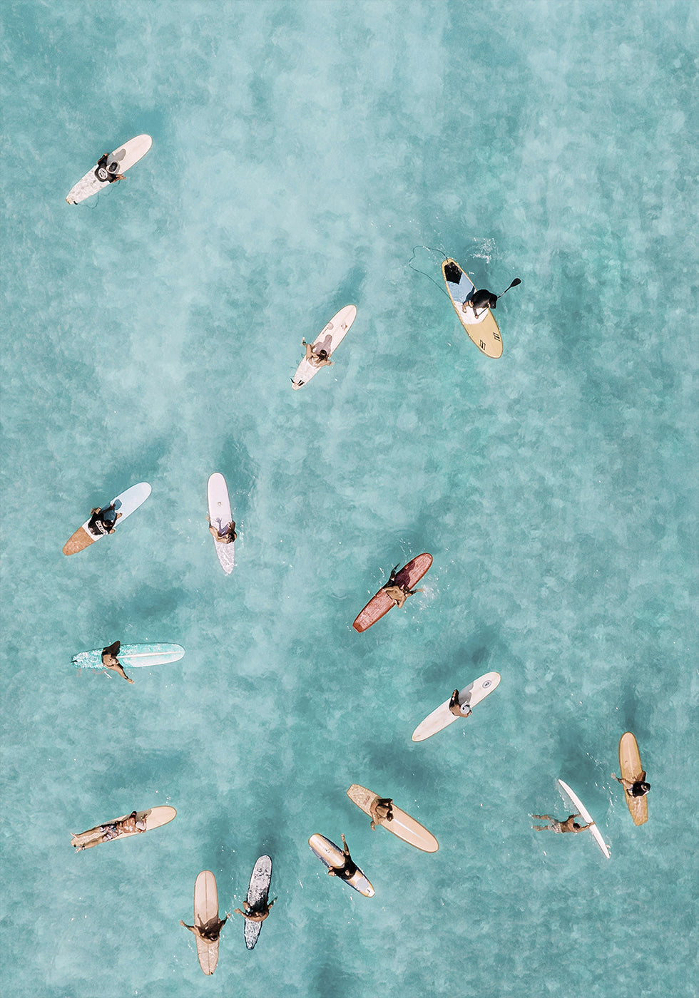 Surfers at Sea No.2 Poster