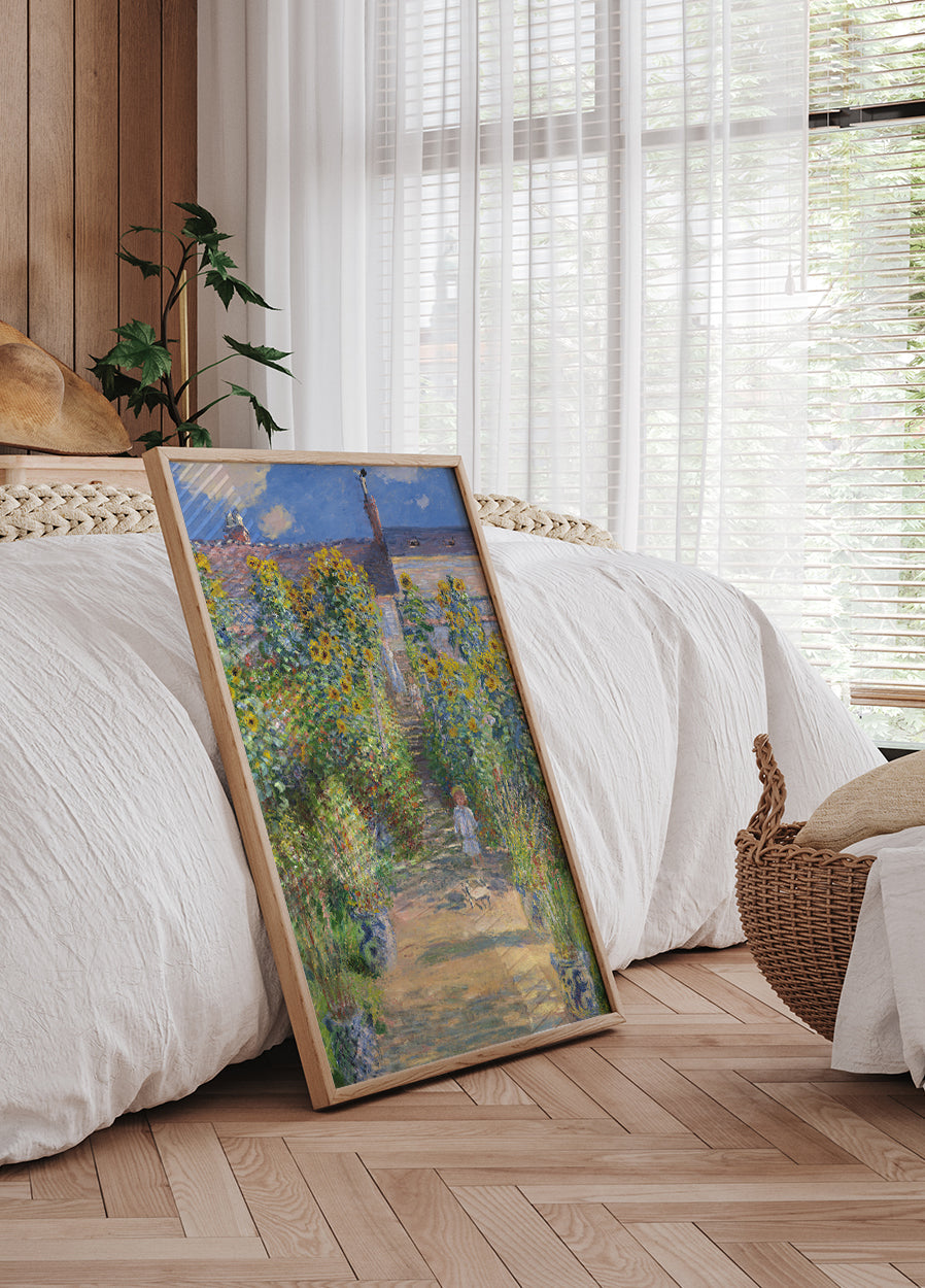 Der Künstlergarten in Vétheuil von Claude Poster - Posterbox.dk