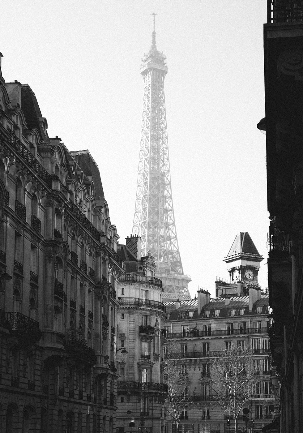 Eiffelturm Paris Schwarz-Weiß-Poster