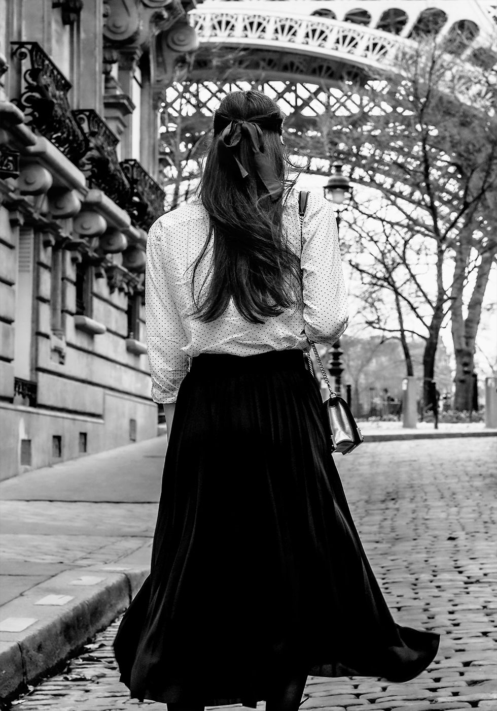 Pariser Eleganz-Eiffelturm-Schwarz-Weiß-Poster