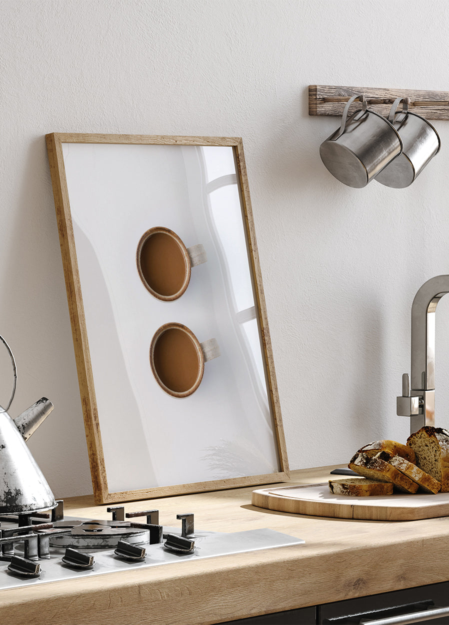 Zwei Tassen Kaffee Poster - Posterbox.dk