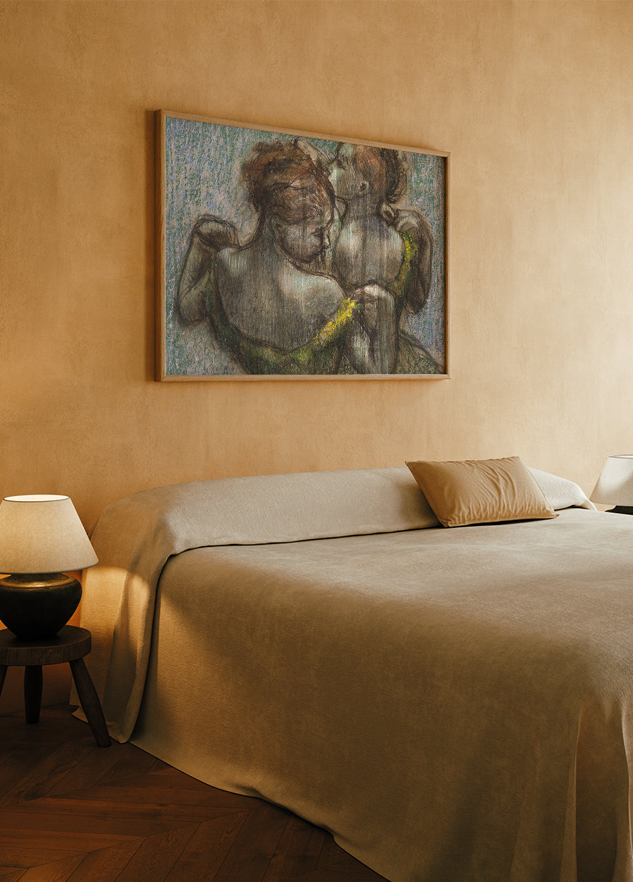 Zwei Tänzer in halber Länge von Edgar Degas Poster - Posterbox.dk