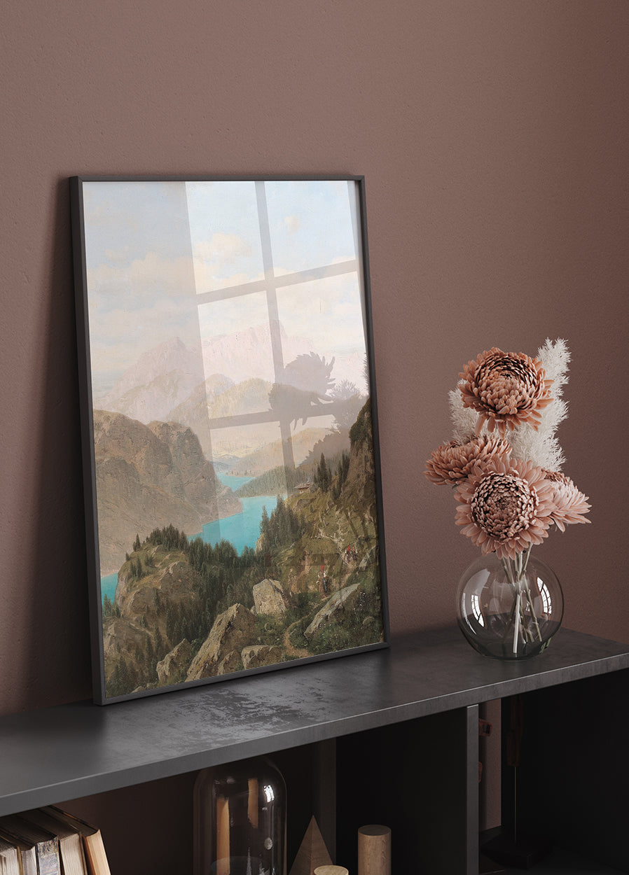 Blick auf den Königssee und den Untersberg von Josef von Schlögl Poster - Posterbox.dk