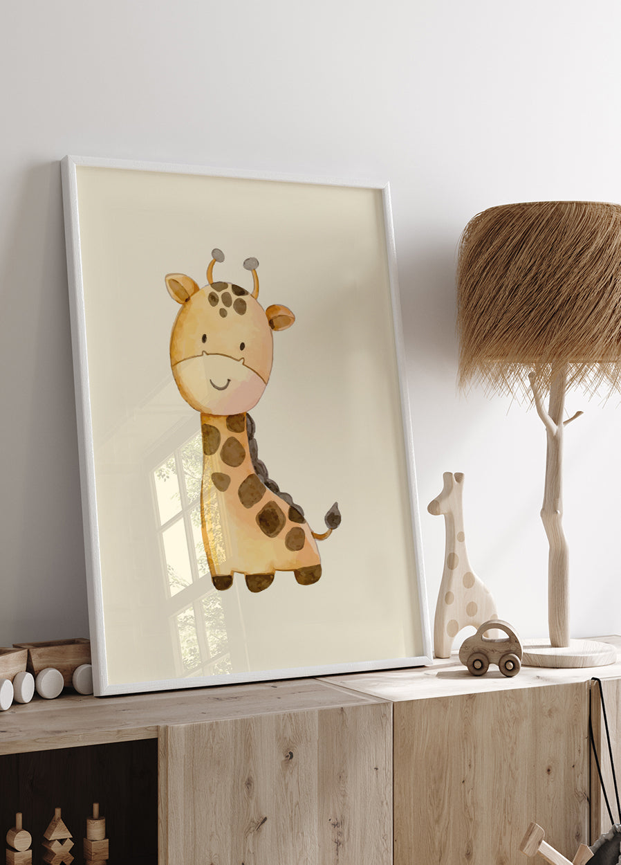 Aquarell-Giraffe-Poster - Posterbox.dk