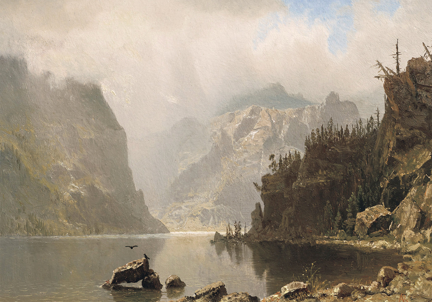 Westernlandschaft von Albert Bierstadt Poster - Posterbox.dk