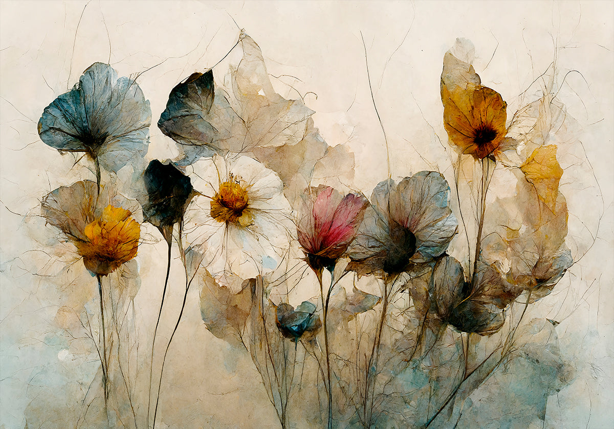 Flüsterndes Blütenplakat