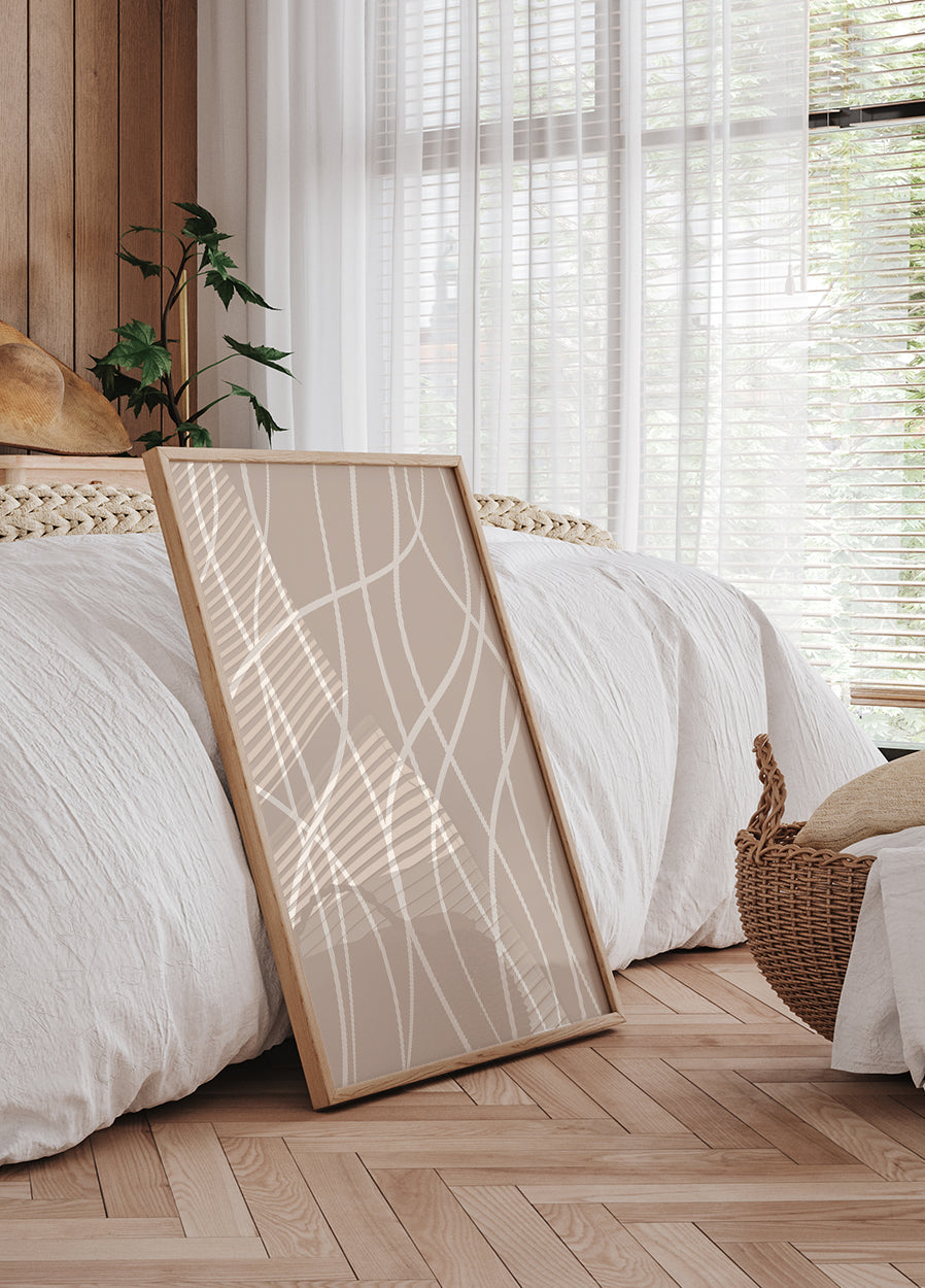 Weißes Line-Art-Poster - Posterbox.dk