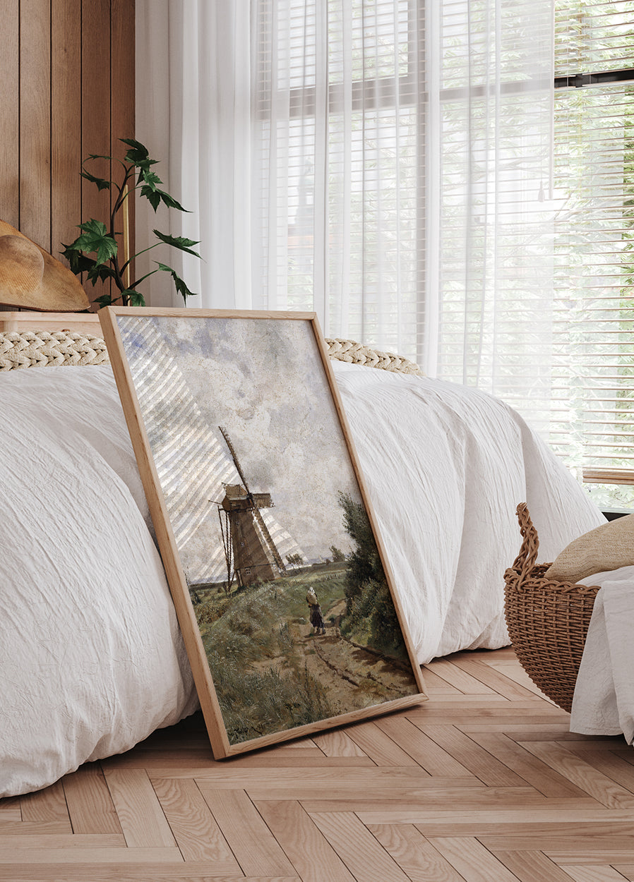 Windmühle Bei Ahrenshoop von Carl Malchin Poster - Posterbox.dk