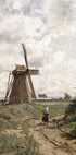Windmühle Bei Ahrenshoop von Carl Malchin Poster - Posterbox.dk