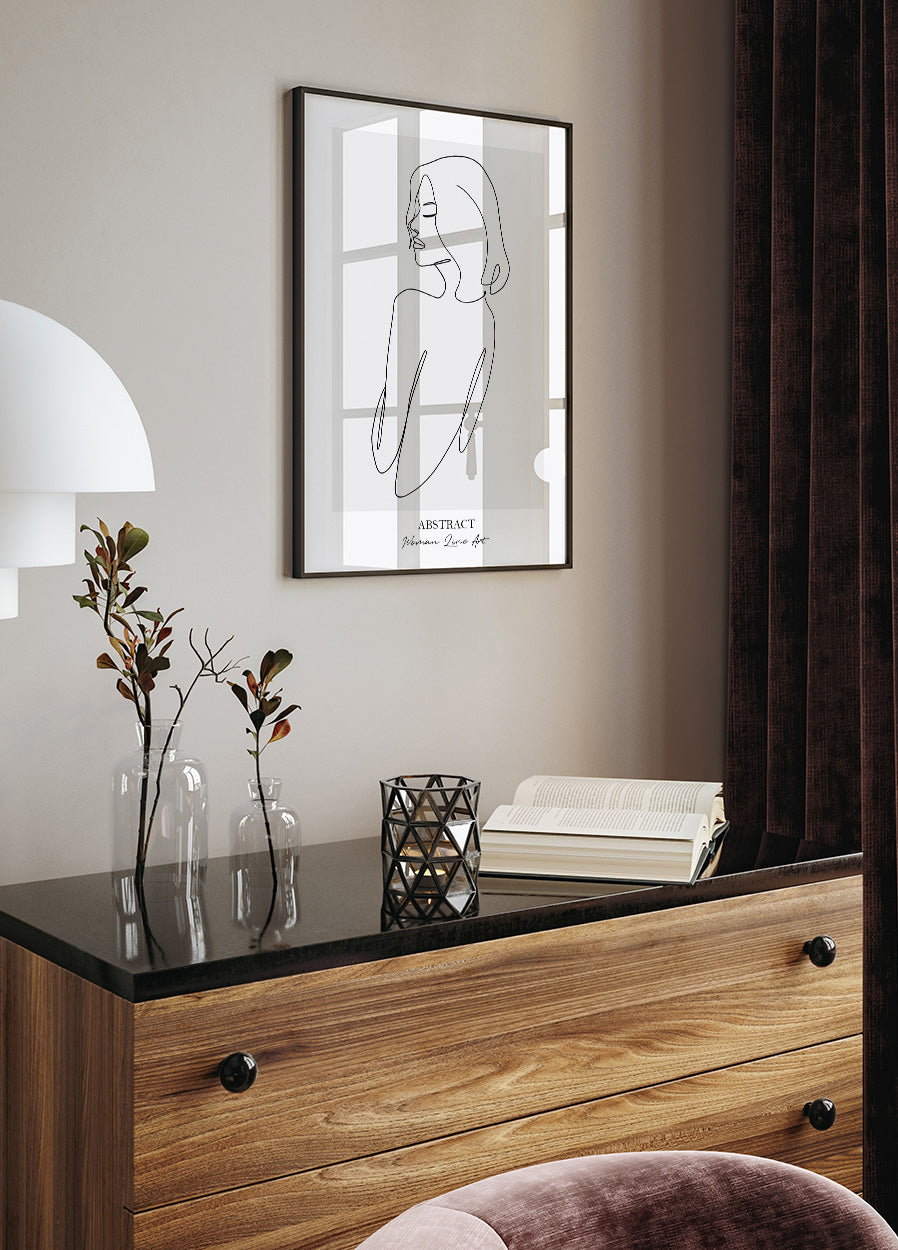 Frauen-Line-Art-Poster - Posterbox.dk