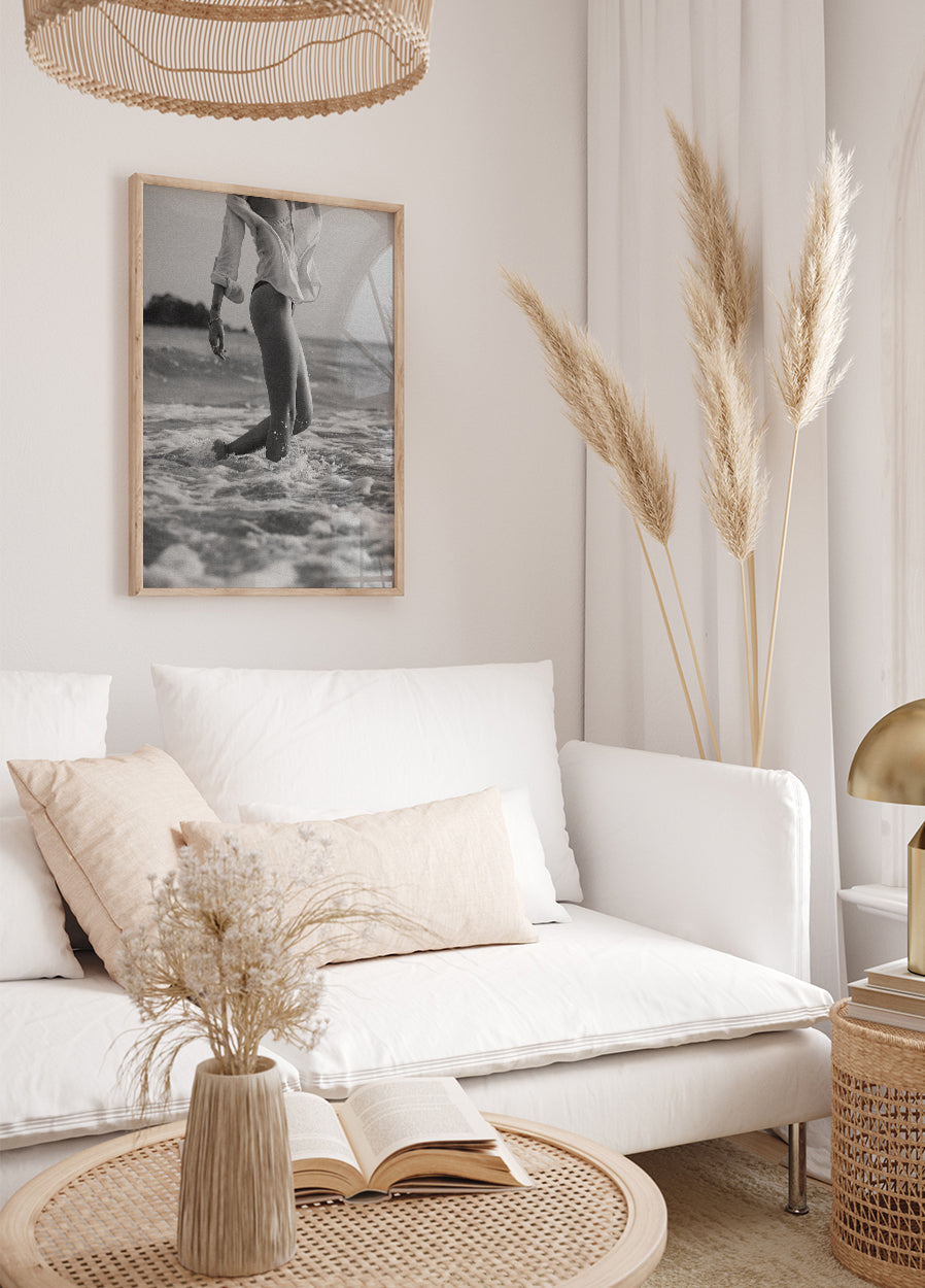 Poster Frau und Ozean - Posterbox.dk