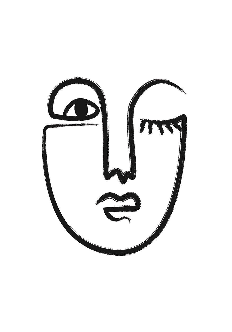 Poster mit Frauengesicht - Posterbox.dk