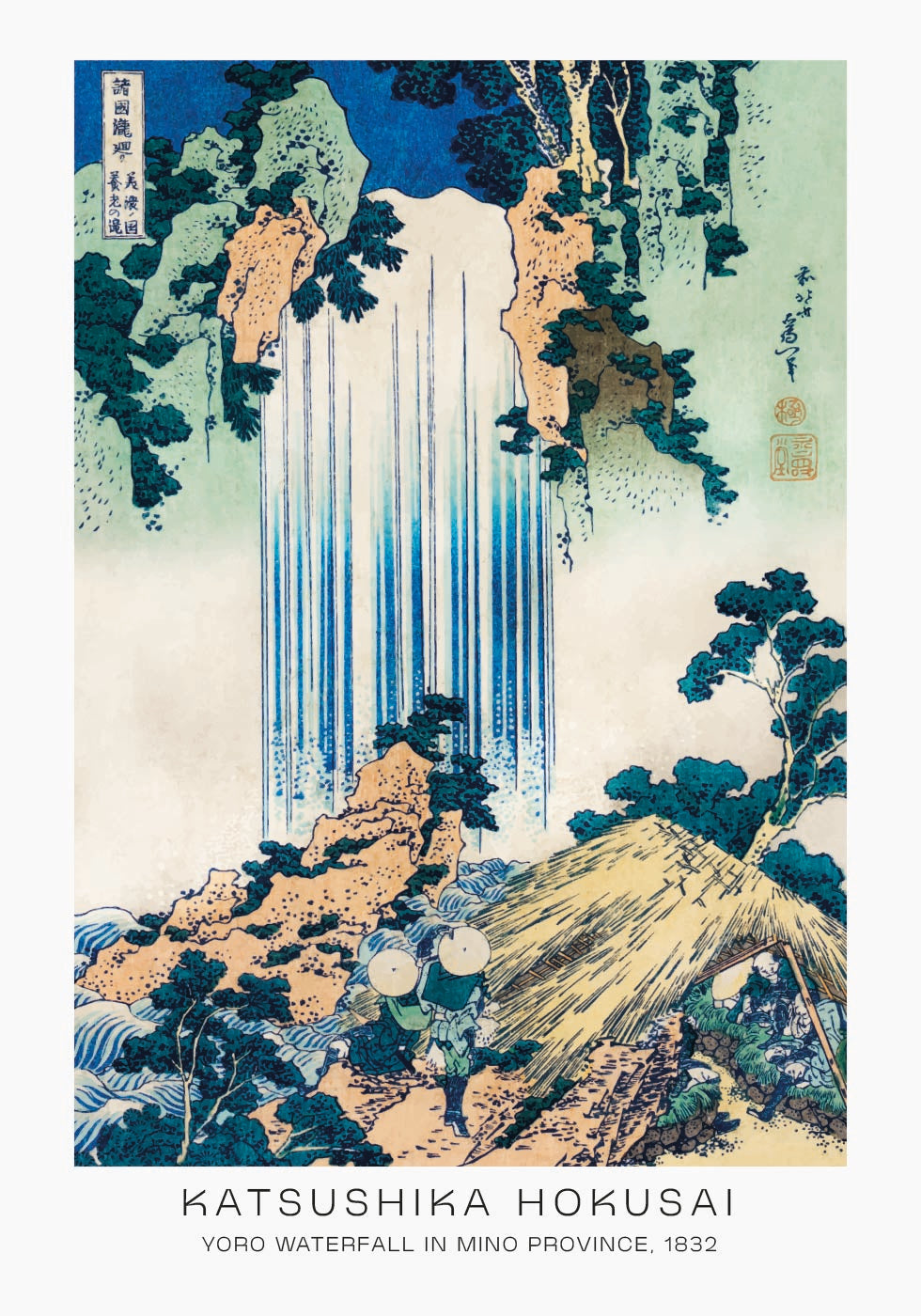 Yoro-Wasserfall von Katsushika Hokusai Poster - Posterbox.dk