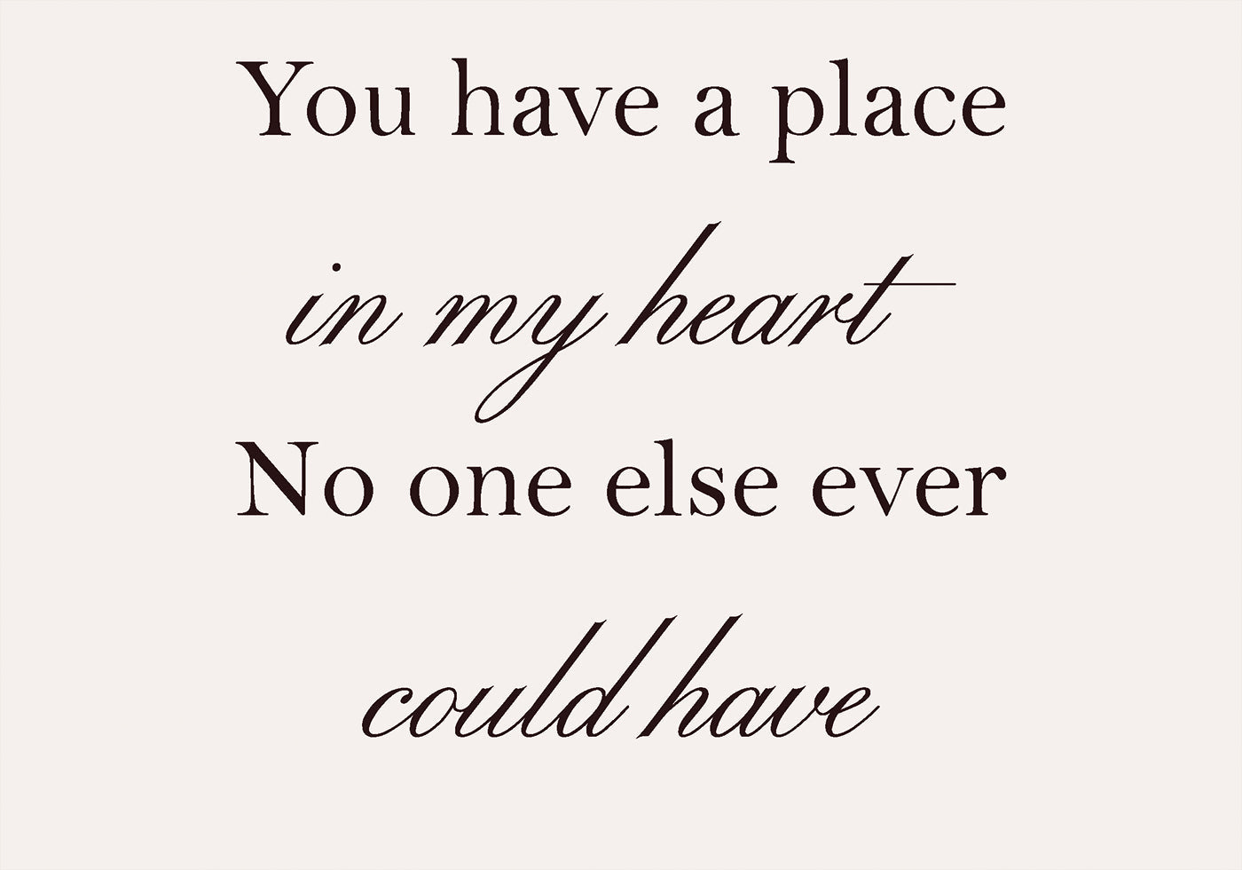 You Have a Place Poster - Posterbox.no