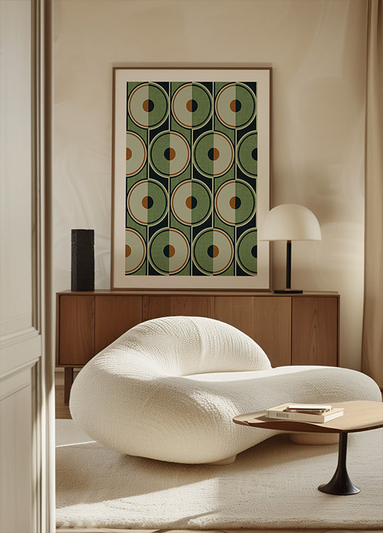 Retro Circles Green - Posterbox