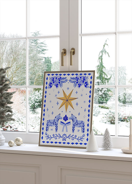 Folk Winter Star Plakat - Posterbox