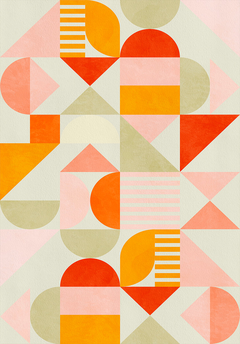 Bauhaus Fun Pastel Plakat - Posterbox
