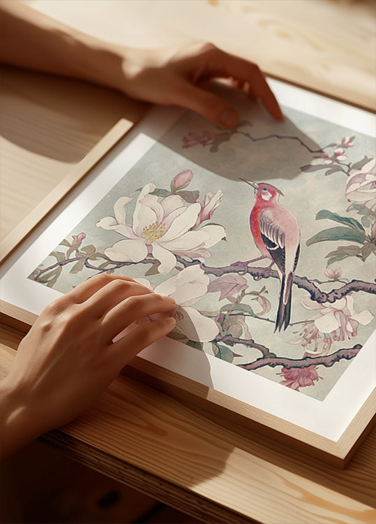 Chinoiserie Bird Spring Vibes 004 Plakat - Posterbox
