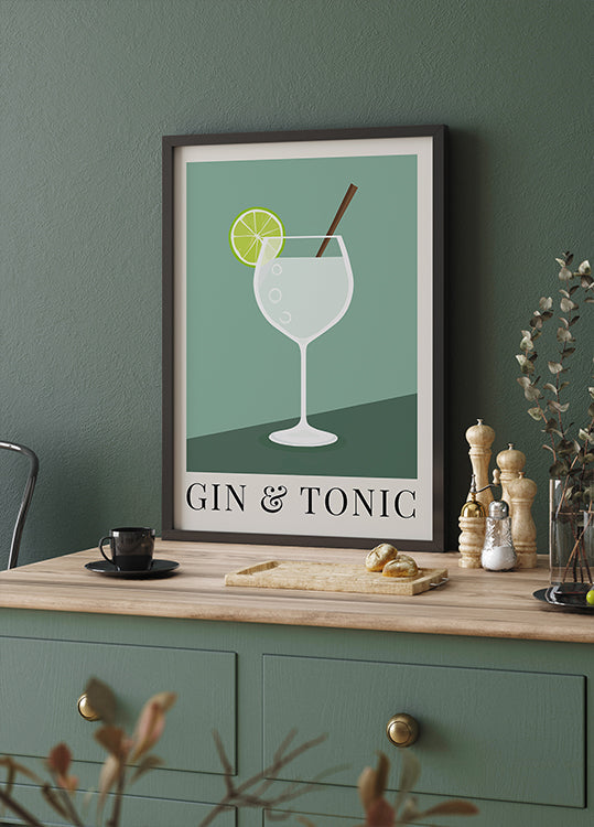 Gin &amp; Tonic Plakat - Posterbox