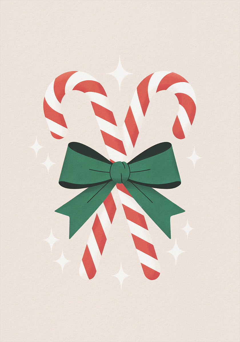 Christmas Candy Canes Plakat - Posterbox