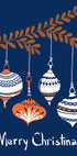 Cheerful little Christmas baubles blue Plakat - Posterbox