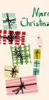 Wobbly pile of Christmas presents Plakat - Posterbox