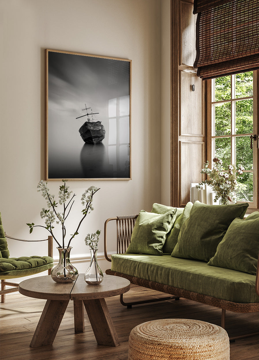 Ein altes gestrandetes Schiff Poster - Posterbox.dk