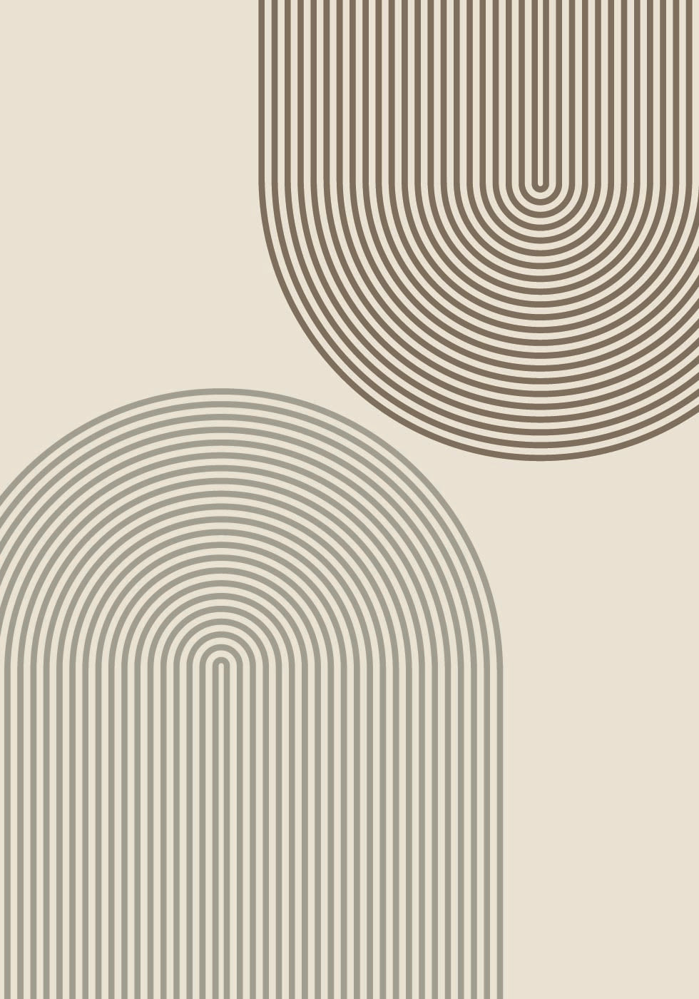 Minimales Bogenlinien-Poster