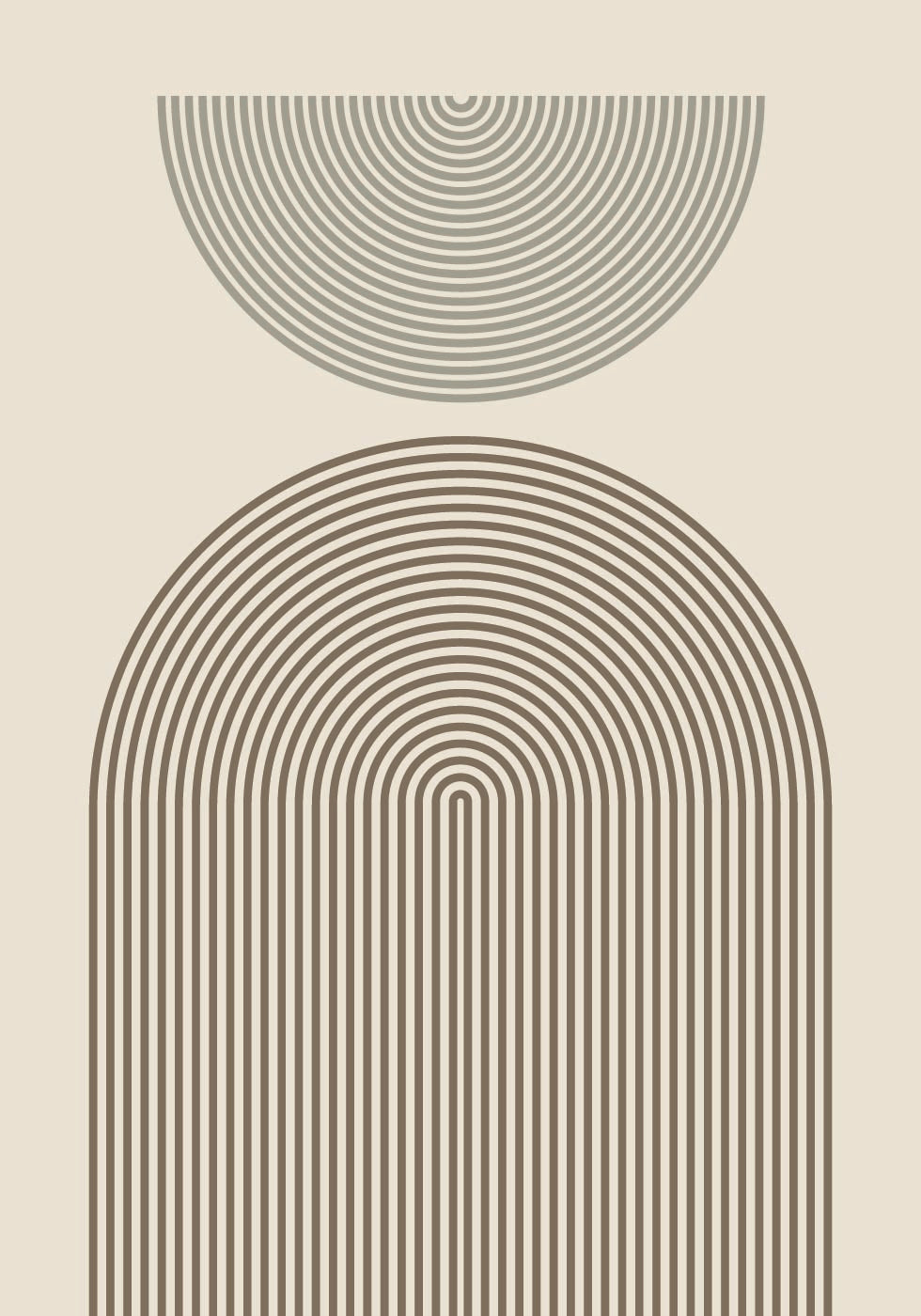 Modernes Bogengeometrie-Poster