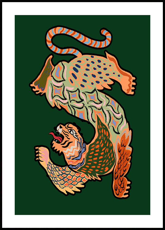 Asiantiger Green Plakat - Posterbox