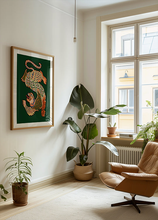 Asiantiger Green Plakat - Posterbox