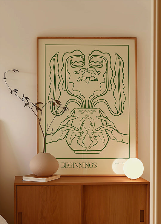Vessel Collection : New Beginnings (LineArt) - Posterbox